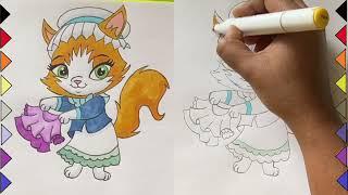 how to draw Tillie , Whisker Haven Tales from Disney .