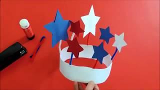 Star Spangled 4th of July Hat Craft for Kids | Independence Day Crafts for Kids | Easy Paper Craft