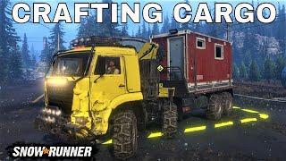 SNOWRUNNER CRAFTING CARGO FLOODED FOOTHILLS YUKON GAMEPLAY