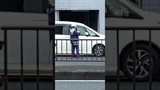 Bicycle Policeman Gives Parking Ticket #nodriver #parkingticket #popo #tokyo #japan