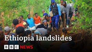 Ethiopia landslide rescuers pull 229 bodies from mud | BBC News