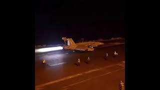 Aircraft Carrier Takeoff at Night