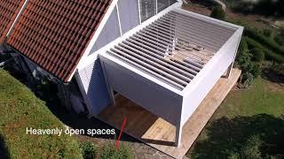 Heavenly open spaces with LAMAXA slat roof