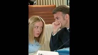 Macron and Meloni's small talks alongside Trump at G7 round table