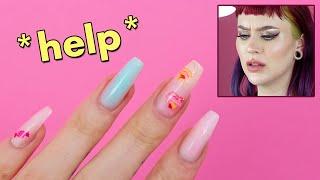 DOING MY OWN GEL NAILS FOR THE FIRST TIME | Evelina Forsell