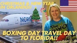 Boxing Day Travel Day to Florida | LGW - MCO at Christmas | December 24