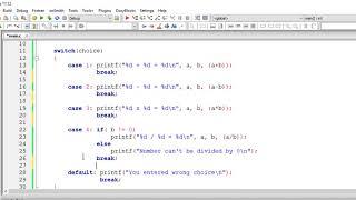 Simple Calculator Program using Switch Case: C Program