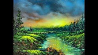 Sunset Creek Oil Painting | Paintings By Justin