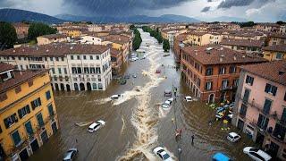 Right now in Italy! Roads like rivers, many cars stuck in floods in Sicily