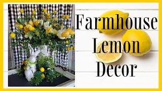 Farmhouse Spring Lemon Decor - Decorate With Me