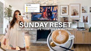 SUNDAY RESET  living room art refresh, shared finances chat, & tidying up the whole house