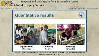 ALL-SAFE IN LIBERIA: LOW-COST IMPLEMENTATION STRATEGIES TO TRAIN LAPAROSOPIC SURGERY SKILLS AMON...
