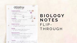 biology notebook flipthrough  notetaking inspiration