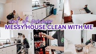 END OF SUMMER CLEAN WITH ME 2024 | MESSY HOUSE CLEANING MOTIVATION