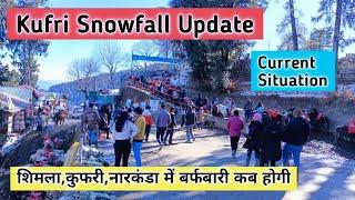 kufri snowfall latest video, shimla kufri snowfall update, shimla to kufri by road, shimla snowfall