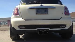 Mini Cooper R56 with Borla turbo back exhaust. Sounds sweet!