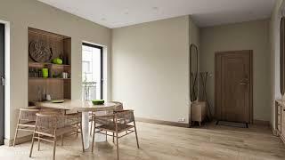 Roma Linear Texture Heavyweight Vinyl Wallpaper Beige World of Wallpaper WOW101-3D Room