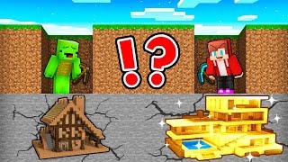 Mikey POOR vs JJ RICH Security House Mine Battle in Minecraft Maizen !