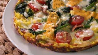 [ENG/간단요리] 이탈리아식 오믈렛 시금치 프리타타 만들기 Spinach Frittata (Italian Omelette) No oven recipe