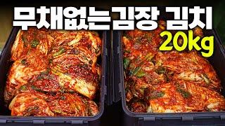 김장이 어려운분들을 위한 레시피 무채없는 김장김치 절임배추20kg 익으면 회싸드세요!