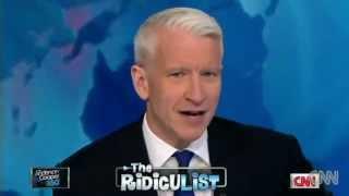 Anderson Cooper giggles at 'want to give you all 12 inches' sexual innuendo