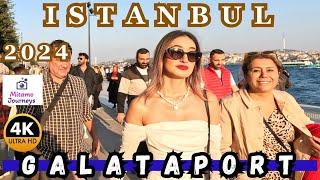 Istanbul Galataport 4K Walking Tour | Modern Port, Cruise Ship, Concert, Food & Cafes | October 2024