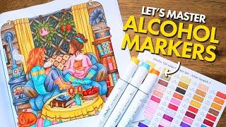 MASTERING ALCOHOL MARKERS:  Essential Tips for Adult Coloring (ft. Ohuhu)