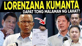 KAKAPASOK LANG Grabe to! NAGSALITA nasi DELFlN LORENZANA! GINULAT ang Taong Bayan Palasy0 K0ngres0?