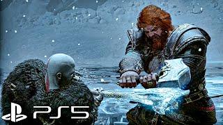 Kratos Vs Thor Boss Fight & Meeting Scene - God of War Ragnarok NG+ (PS5) 4K 60FPS