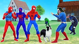 TEAM SPIDER-MAN VS Bad Guy Joker Venom - Challenge Rescue Baby Spiderman from Joker - funny rescue