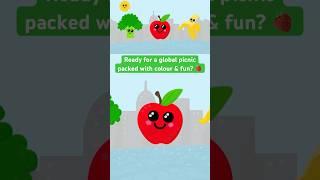 Dancing veggies baby sensory fun — perfect for International Picnic Day!  #babysensory #short