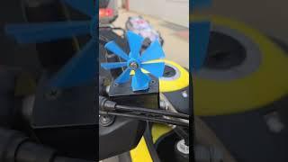Motorcycle accessory: Rotating impeller blade for 3D printing.