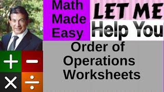 Order Of Operations Worksheets