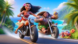 Moana Takes the Road: A High-Speed Adventure on Two Wheels!