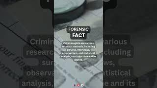 Methods of criminology | #forensics #criminology