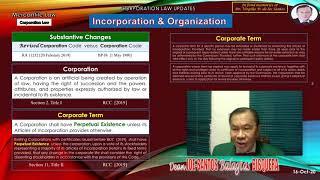 CORPORATION Code (Revised 2019) - COMMERCIAL LAW - Dean Joe--Santos B. Bisquera