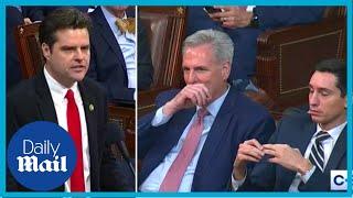 Matt Gaetz roasts Kevin McCarthy while nominating Jim Jordan to be Speaker of the House