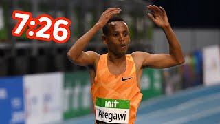 Berihu Aregawi Top Five ALL TIME Indoor 3K 7:26.20