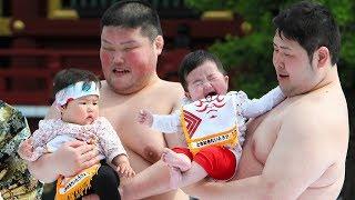 Sumo Wrestlers Make Babies Cry At Naki Sumo Festival