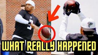 Michael Penix MAKING PLAYS At Atlanta Falcons OTAs Practice - Drake London NASTY