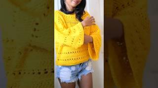 Easy crochet pullover sweater full tutorial on my channel. #crochet #easycrochet #fashion #sweater