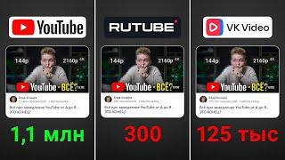 Я перезалил свои YouTube видео в RUTUBE, VK и ДЗЕН...