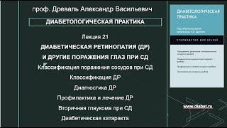 Лекция №21. Диабетическая ретинопатия (ДР) и другие поражения глаз при сахарном диабете