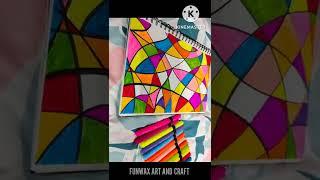 Cubism inspired flowers | How to draw Cubism pattern art #shorts #viral @funwax