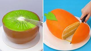 Fancy Fondant Fruit Cake Decorating Looks Like Real  Homemade Cake Decorating Recipes | So Tasty