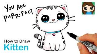 How to Draw a Kitten Easy ️Cute Pun Art #13