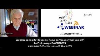 Webinar Spring 2016: Special Focus on Geopolymer Cement