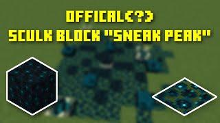 Sneak Peak of the official Sculk Blocks! - Minecraft 1.18