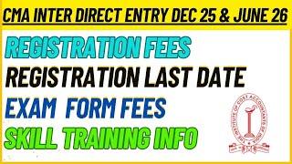 CMA Inter Dec 2025 & June 2026 Direct Entry Full Guide  | Don’t Miss This!