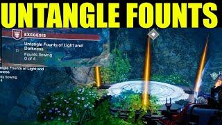 How to "Untangle founts of light and darkness" Destiny 2 | Exegesis Mission walkthrough